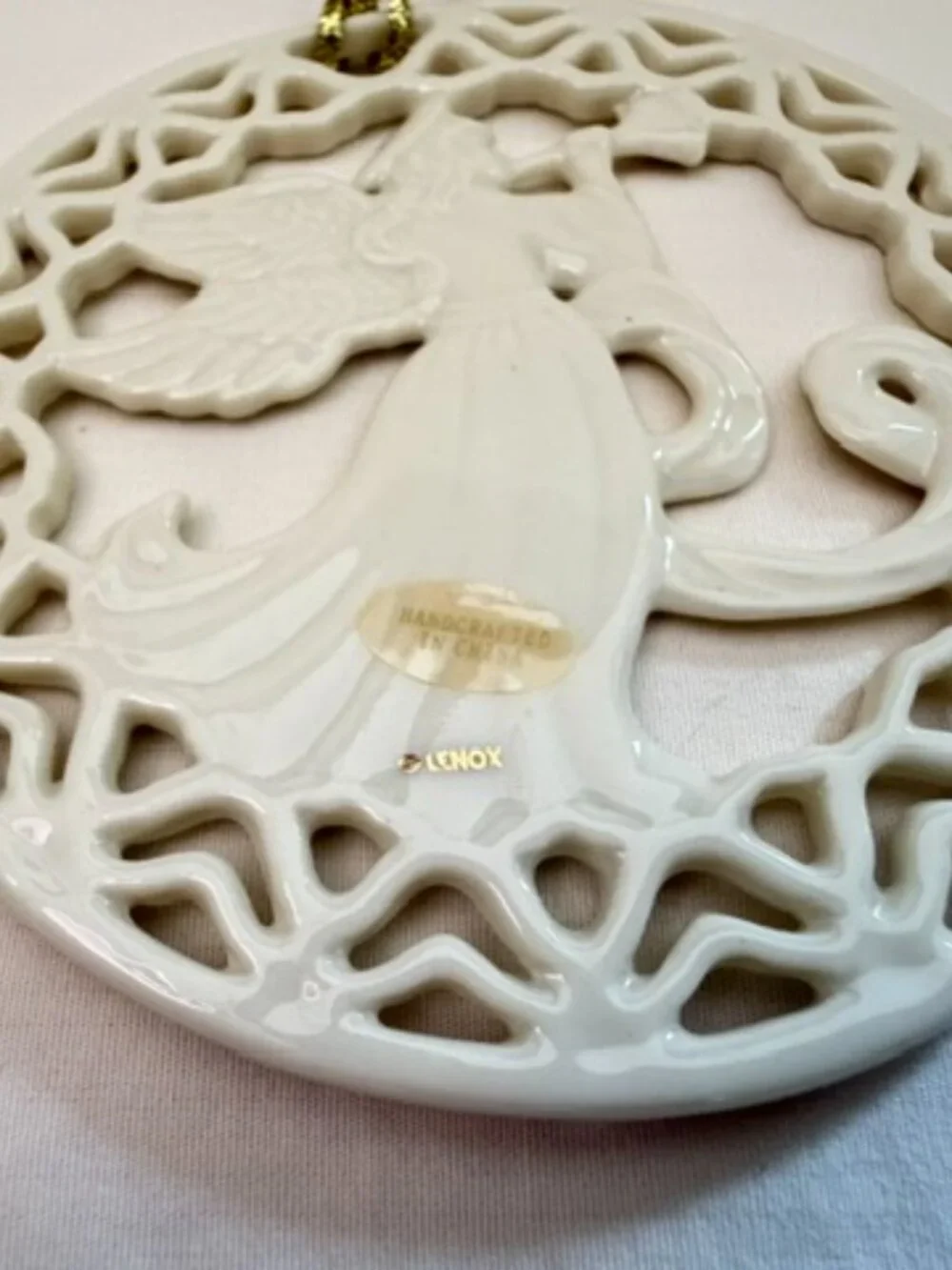 Vintage Lenox Porcelain Angel Ornament
